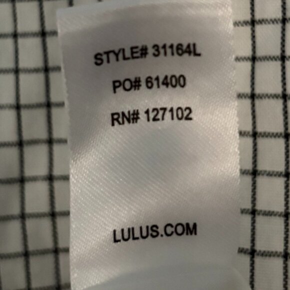 Lulus Attitude Check White Plaid Sleeveless Mini Dress Size Small NWT - Picture 9 of 10